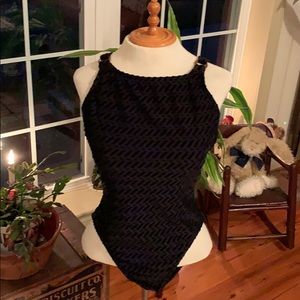 Size 14 Jantzen Black One Piece Swim Suit